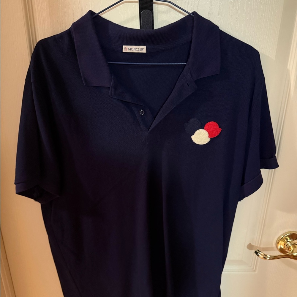 Moncler Dark Blue Polo Shirt